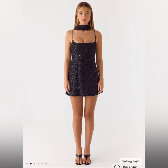 peppermayo black sequin mini dress - Picture 2 of 9